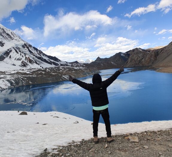 Tilicho Lake and view of Mountain