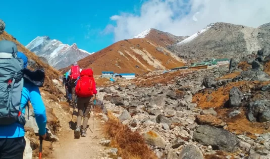 On the way to Mera Peak Climbing