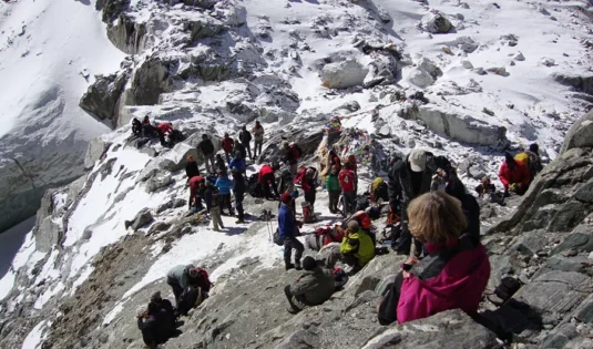 People Enjoying View