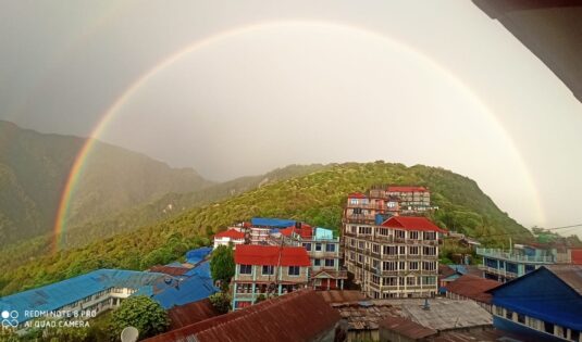 Rainbow view from ghorepani