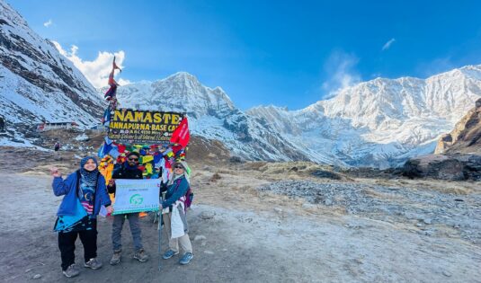View of annapurna base camp trek