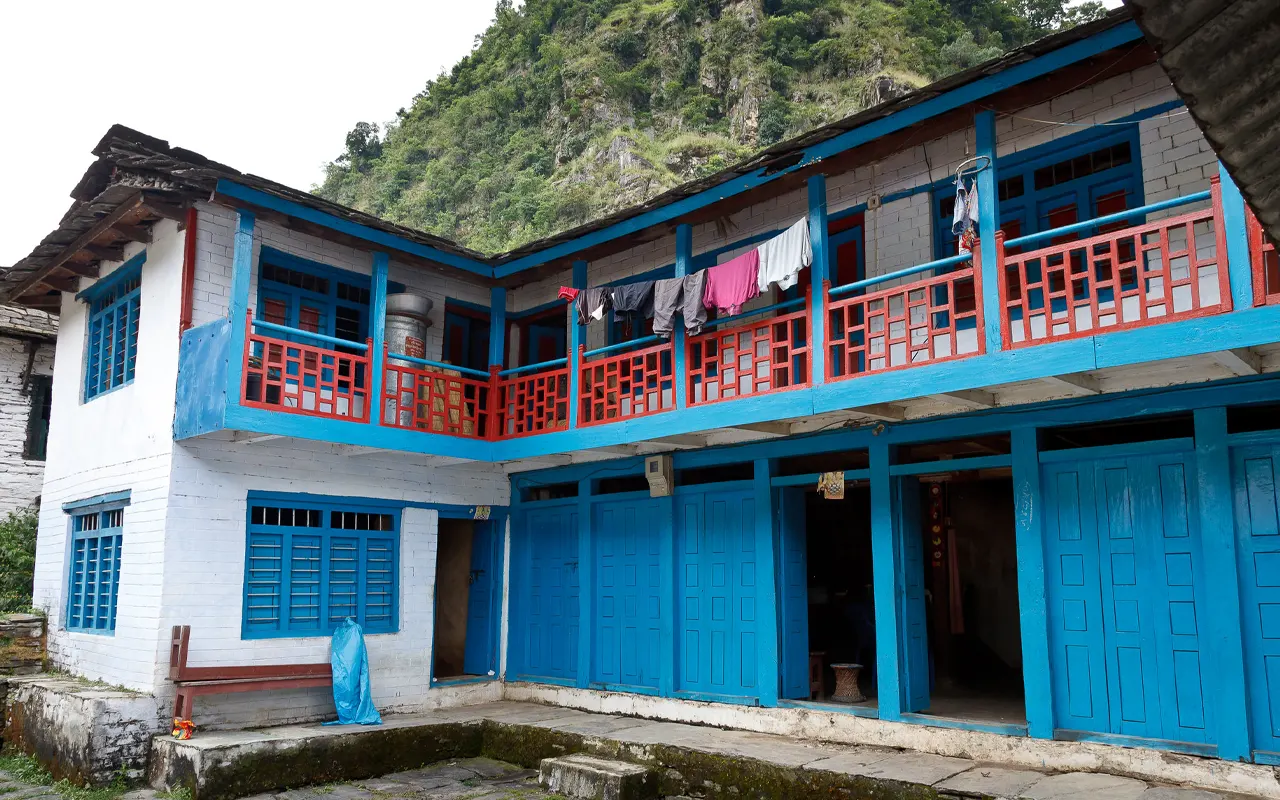 Typical teahouse in the Annapurna region